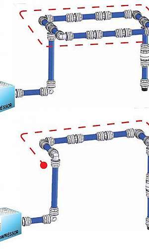 Tubulação para rede de ar comprimido Tubulação para rede de ar comprimido